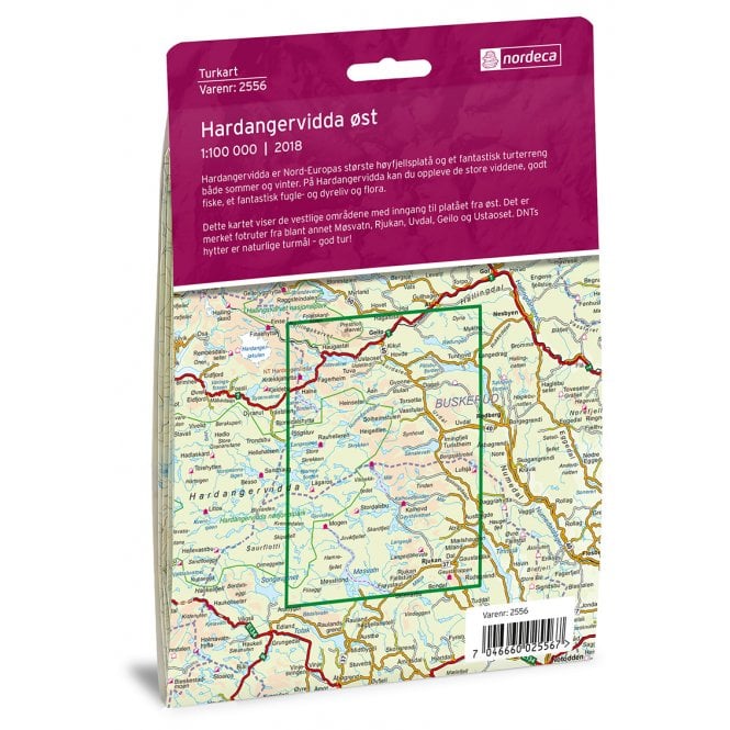 Nordeca Turkart Hardangervidda Ost East Map | Backcountry Books
