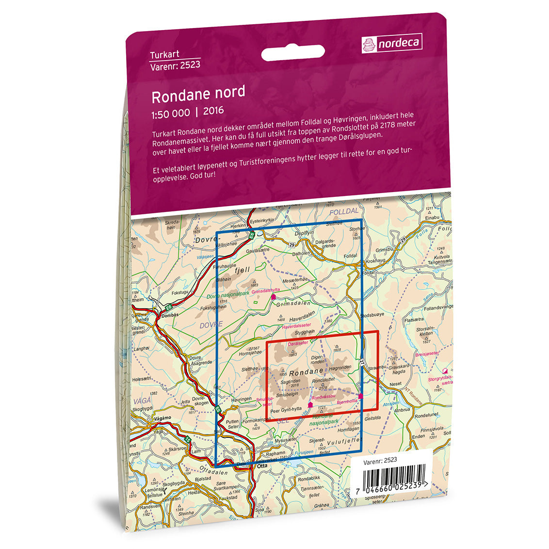 Rondane Map | Nordeca Turkart Rondane Nord | Backcountry Books