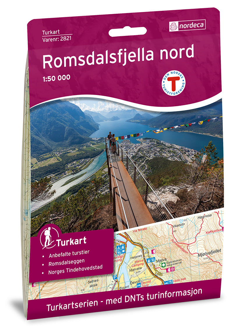 Romsdalen Map | Nordeca Turkart Romsdalsfjella Nord North Map | Backcountry Books