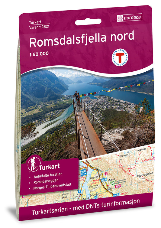 Romsdalen Map | Nordeca Turkart Romsdalsfjella Nord North Map | Backcountry Books