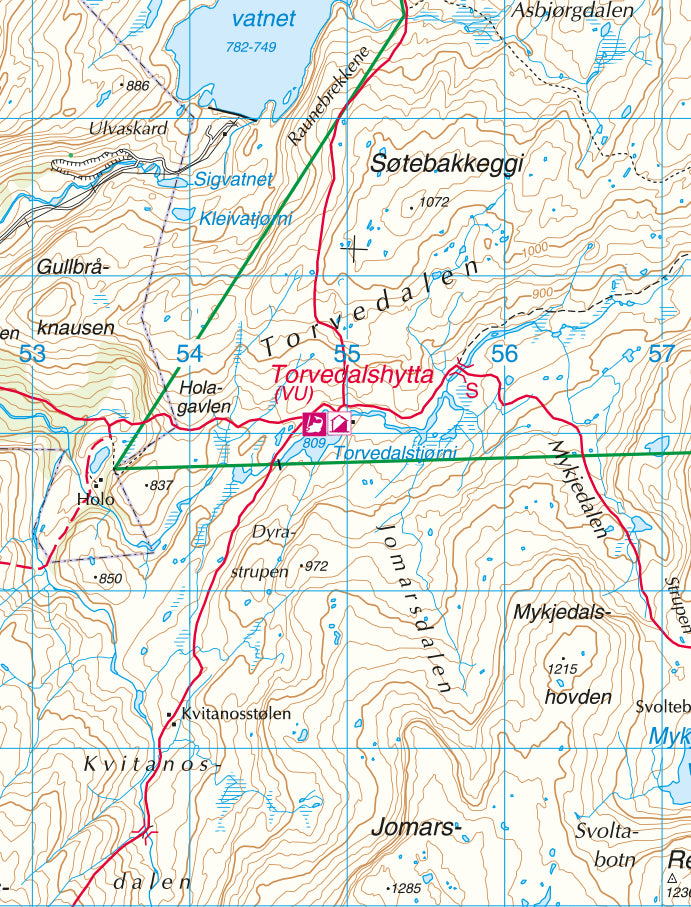 Voss Map | Nordeca Turkart Voss | Backcountry Books