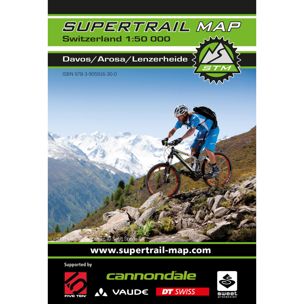 Supertrail Map Davos / Arosa / Lenzerheide | Backcountry Books