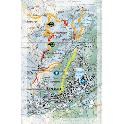 Supertrail Map Davos / Arosa / Lenzerheide | Backcountry Books