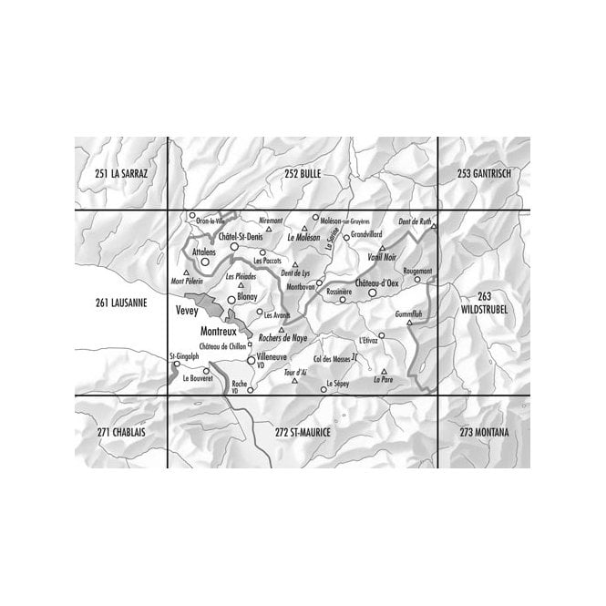 Swisstopo 262 S Rochers de Naye Ski Touring Map | Backcountry Books