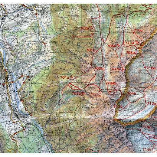 Swisstopo 272 S St Maurice Ski Touring Map | Backcountry Books