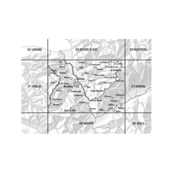 Swisstopo 272 S St Maurice Ski Touring Map | Backcountry Books