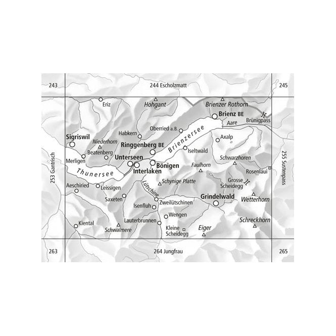 Swisstopo 254 S Interlaken Ski Touring Map | Backcountry Books