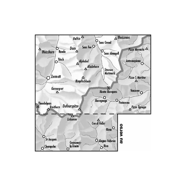 Swisstopo 284S Mischabel Ski Map | Backcountry Books